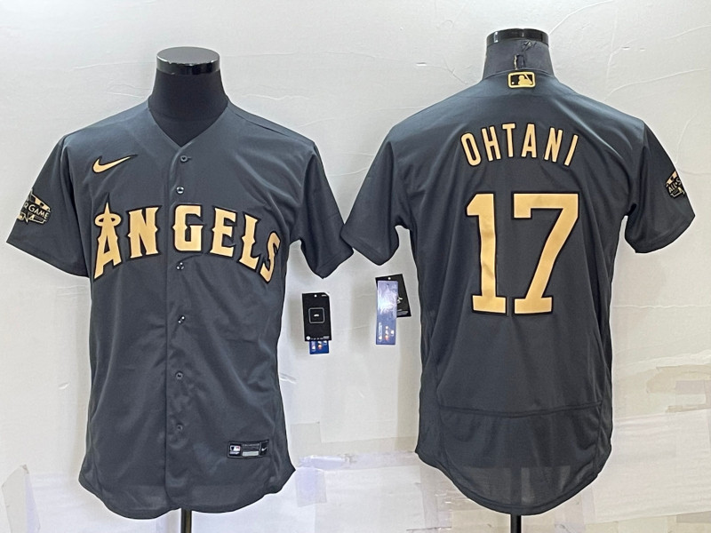 Angels 17 Shohei Ohtani Charcoal Nike 2022 MLB All Star Flexbase