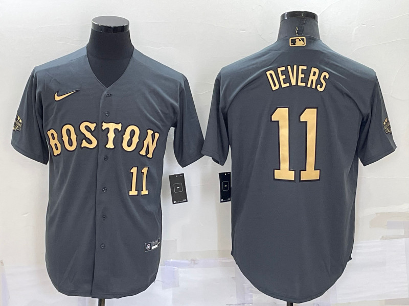 Red Sox 11 Rafael Devers Charcoal Nike 2022 MLB All Star Cool Base