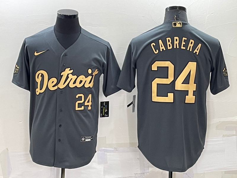 Tigers 24 Miguel Cabrera Charcoal Nike 2022 MLB All Star Cool Base