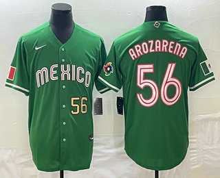 Men’s Mexico #56 Randy Arozarena Number 2023 Green World Classic Stitched Jersey