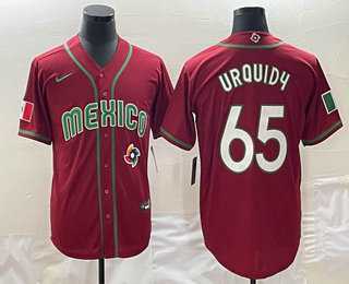 Men’s Mexico Baseball #65 Giovanny Gallegos 2023 Red World Classic Stitched Jersey