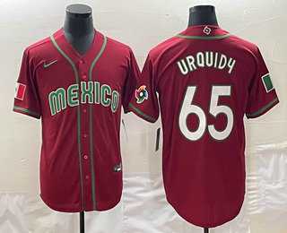 Men’s Mexico Baseball #65 Giovanny Gallegos 2023 Red World Classic Stitched Jerseys