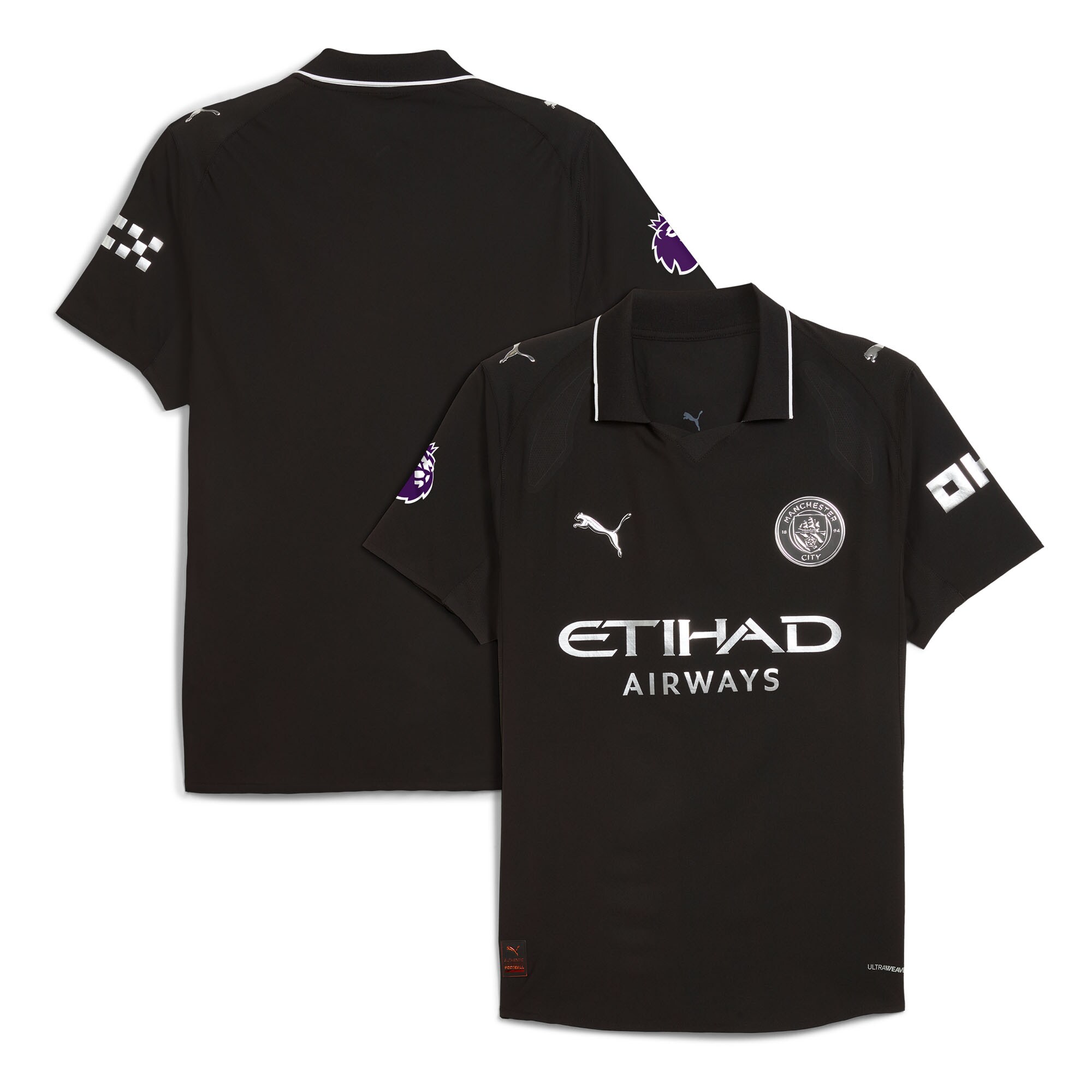 Manchester City Puma 2025/26 Away Authentic Jersey – Black