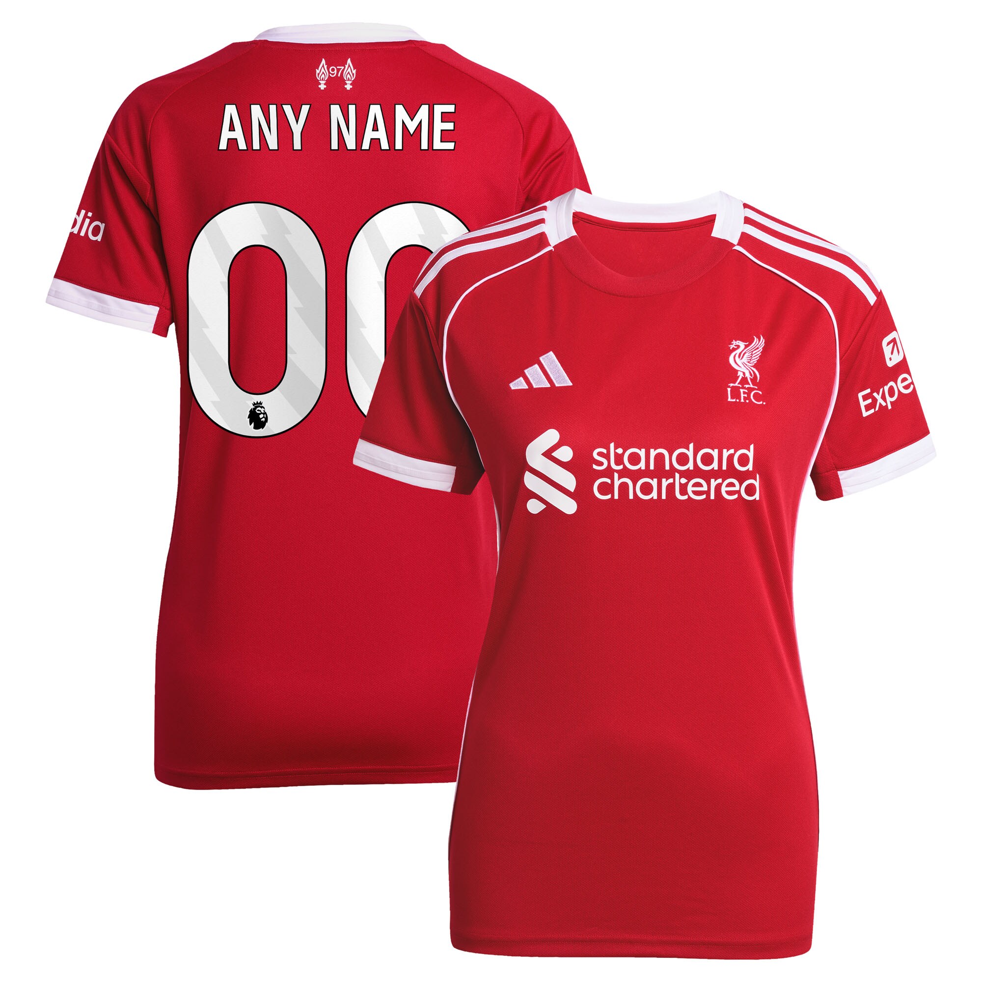 Liverpool adidas Women’s 2025/26 Home Custom Replica Jersey – Red