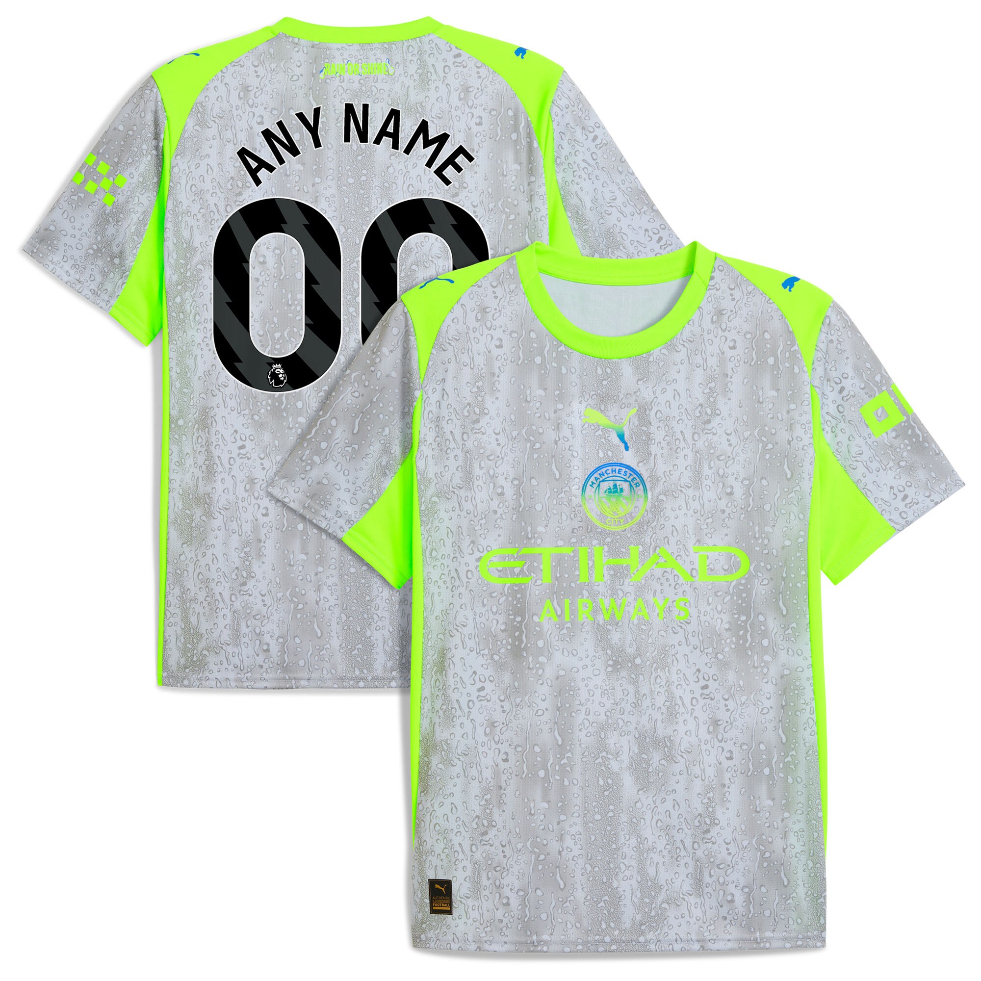 Manchester City Puma 2025/26 Third Replica Custom Jersey – Green/Neon Green