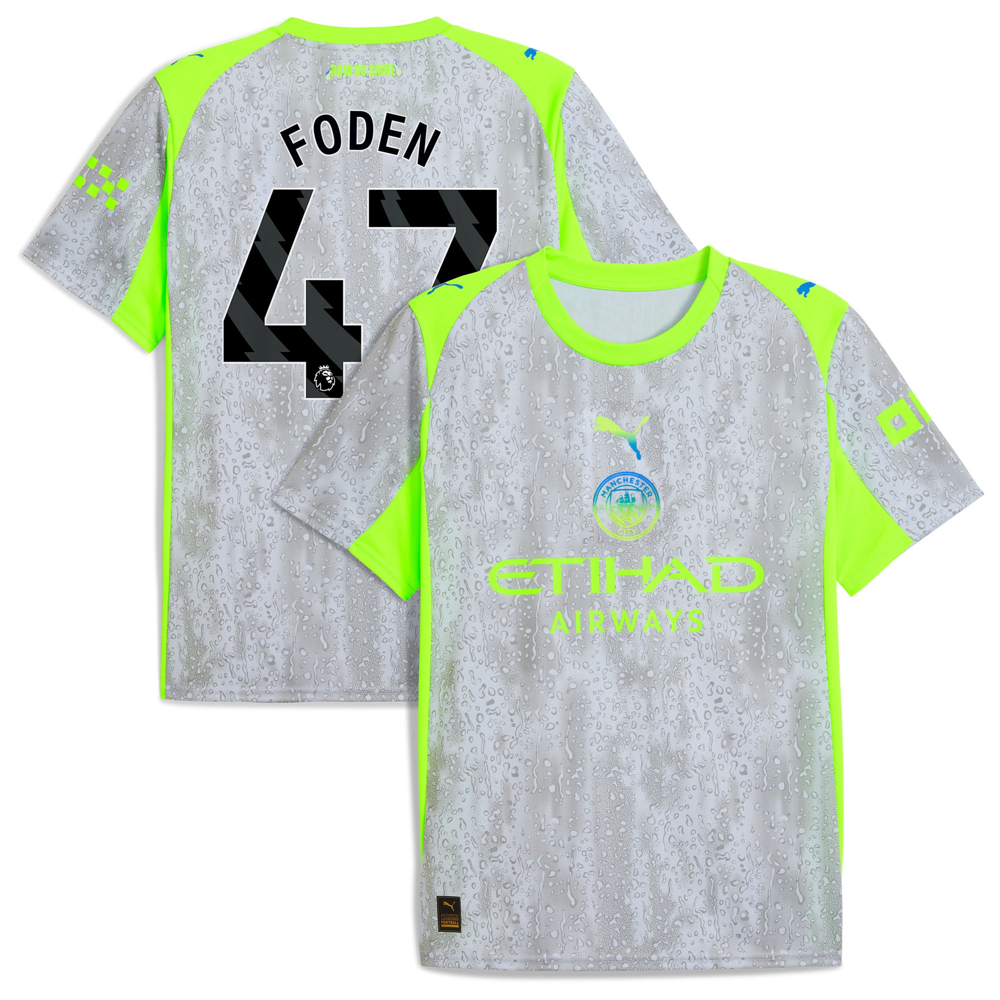 Manchester City Puma 2025/26 Third Replica Jersey – Green/Neon Green
