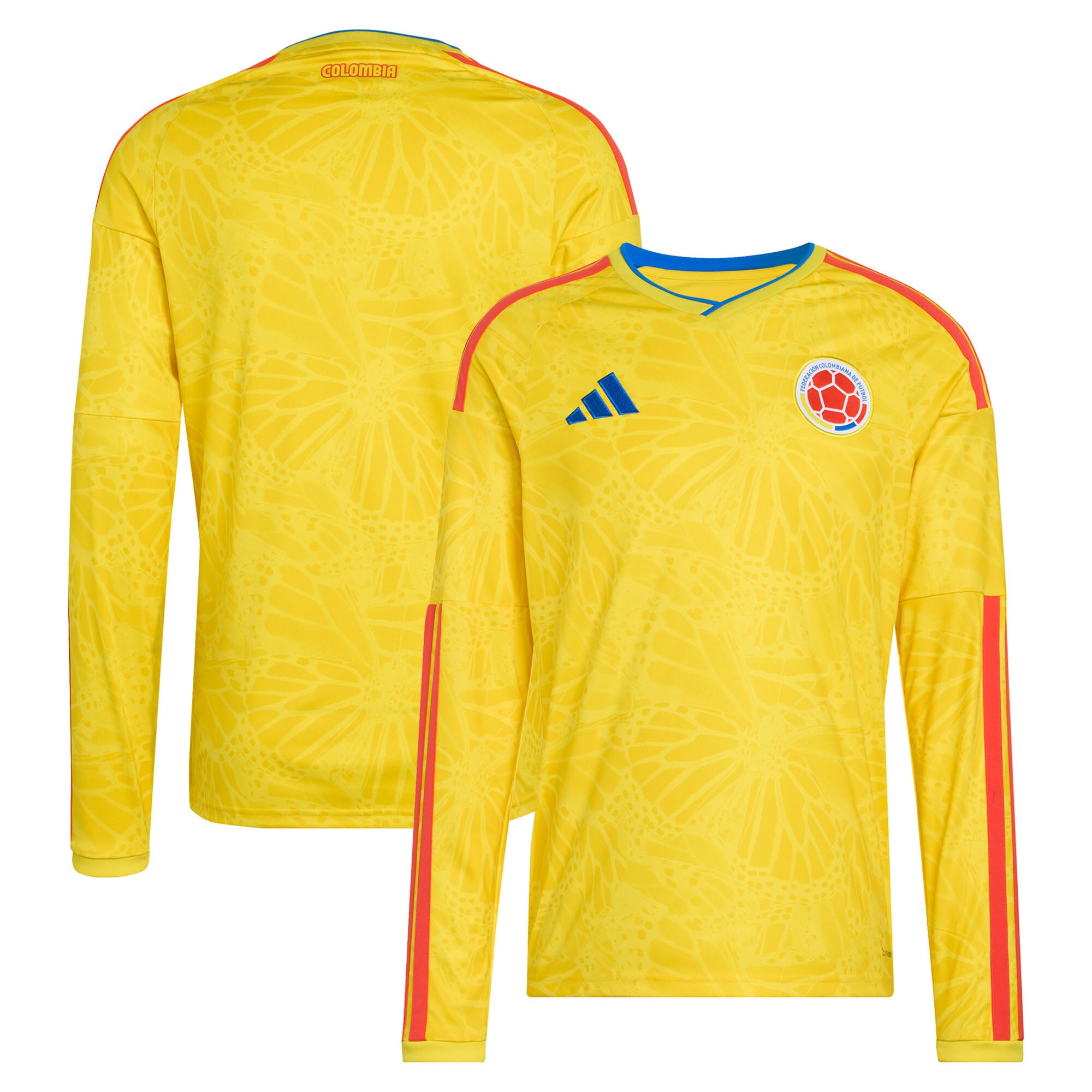 Colombia National Team adidas FIFA x World Cup 2026 Home Replica Long Sleeve Jersey – Yellow