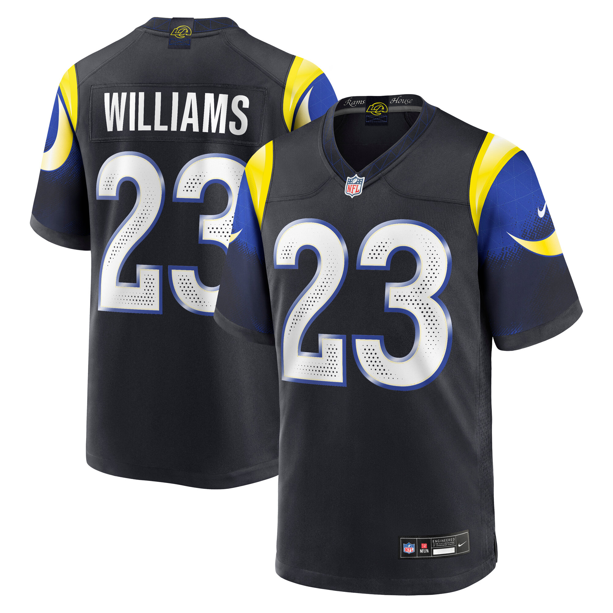 Kyren Williams Los Angeles Rams Nike 2025 Rivalries Collection Game Jersey – Midnight Blue