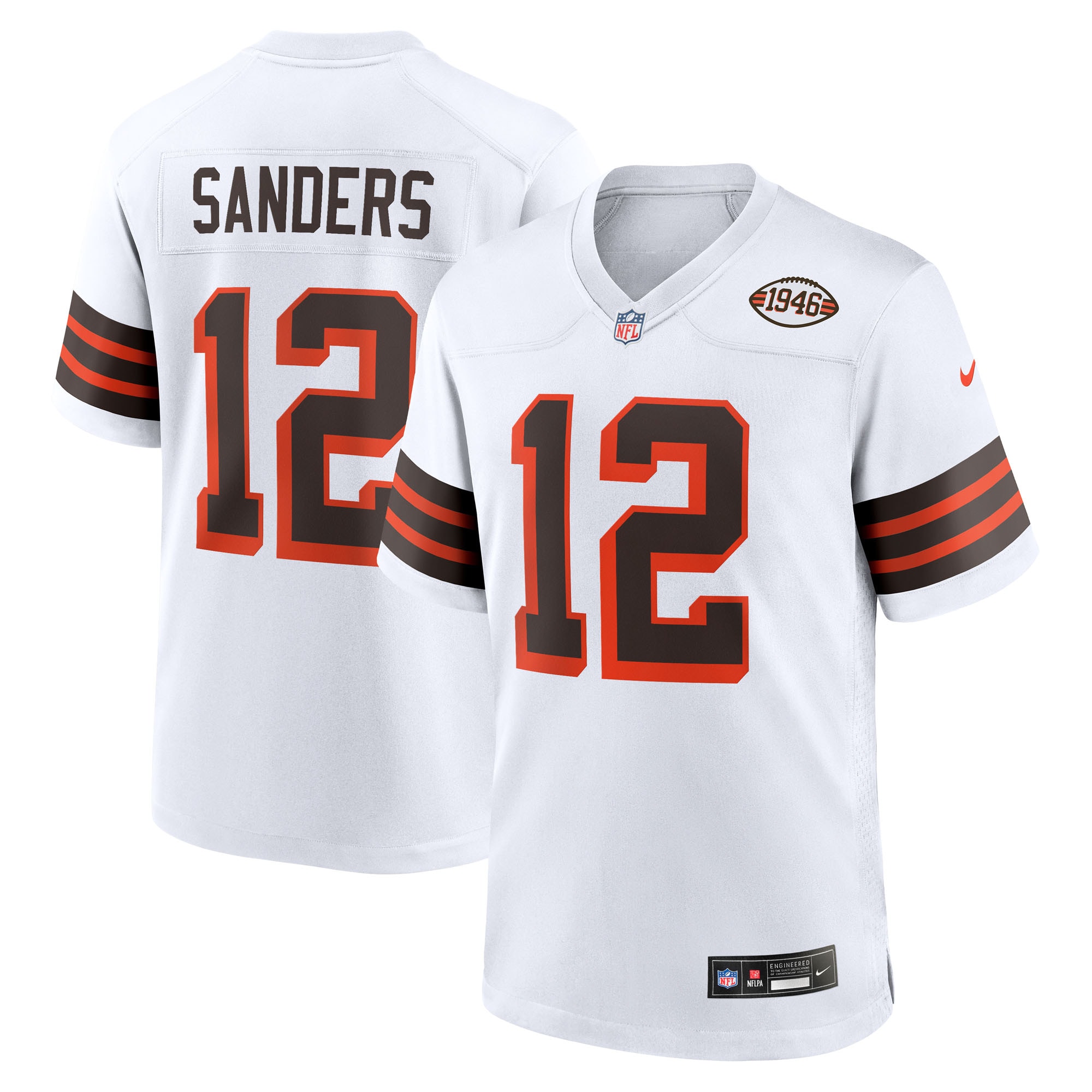 Shedeur Sanders Cleveland Browns Nike 2025 NFL Draft 2nd Alternate Game Jersey – White