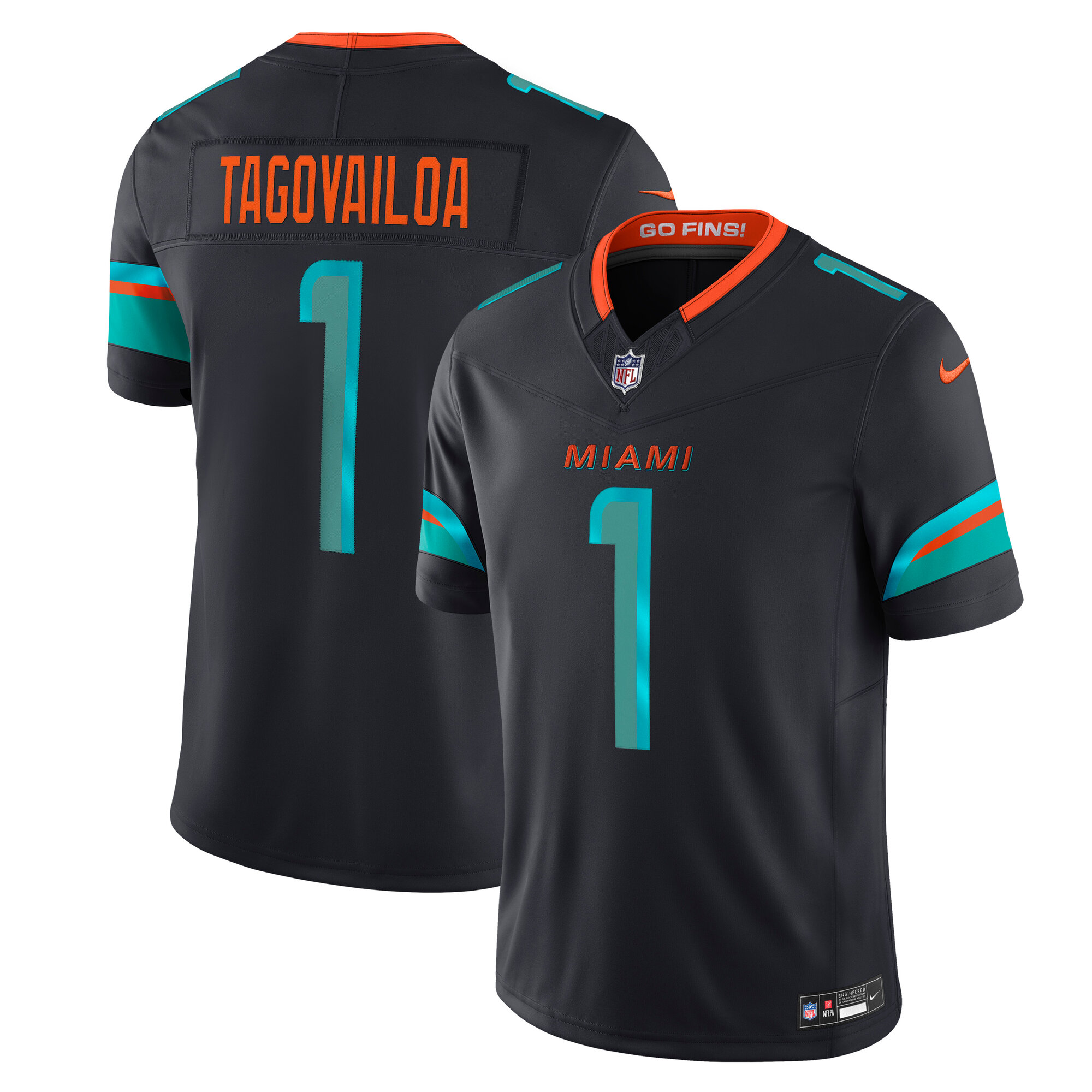 Tua Tagovailoa Miami Dolphins Nike 2025 Rivalries Collection Limited Jersey – Pitch Blue