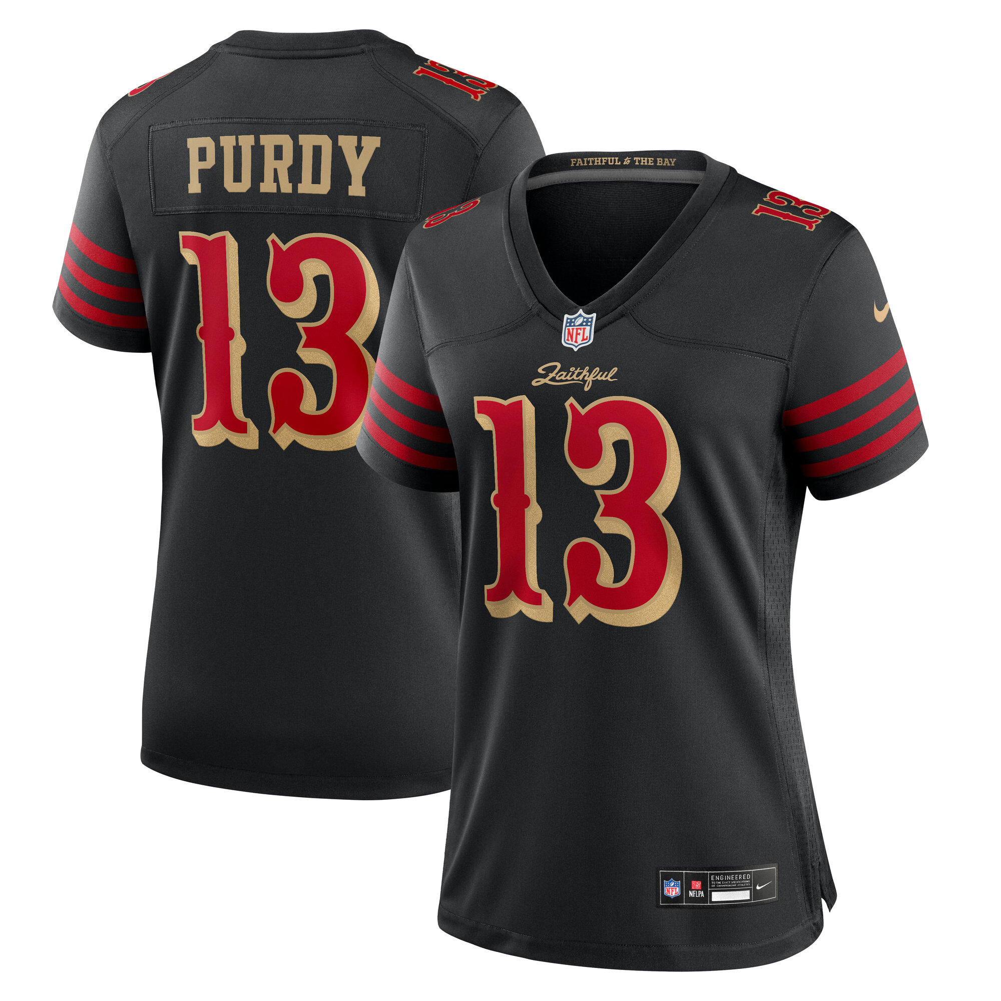 Brock Purdy San Francisco 49ers Nike Women’s 2025 Rivalries Collection Game Jersey – Black