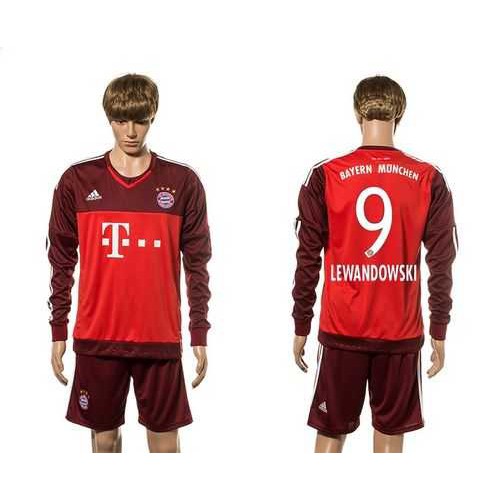 Bayern Munchen #9 Lewandowski Goalkeeper Long Sleeves Soccer Club Jersey