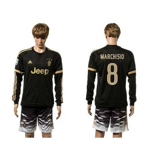 Juventus #8 Marchisio SEC Away Long Sleeves Soccer Club Jersey