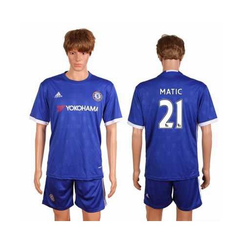 Chelsea #21 Matic Home Soccer Club Jersey