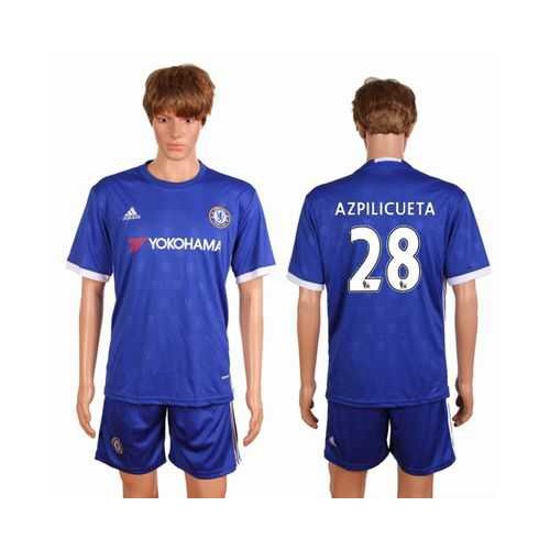 Chelsea #28 Azpilicueta Home Soccer Club Jersey