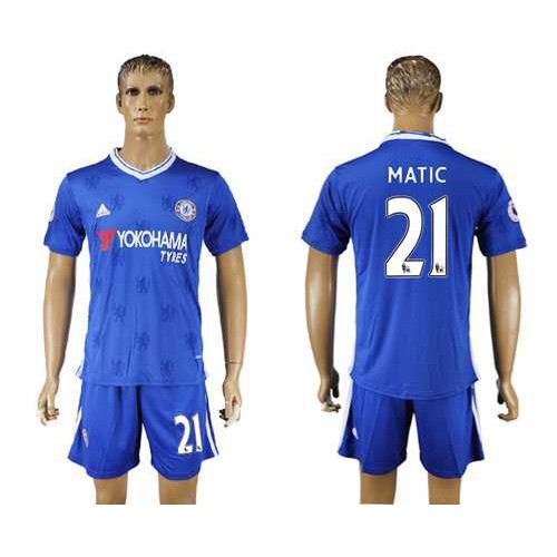 Chelsea #21 Matic Home Soccer Club Jersey