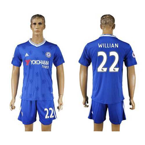 Chelsea #22 Willian Home Soccer Club Jersey