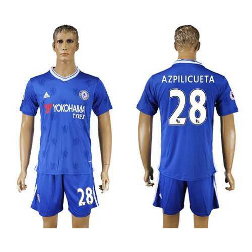 Chelsea #28 Azpilicueta Home Soccer Club Jersey