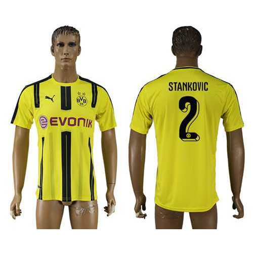 Dortmund #2 Stankovic Home Soccer Club Jersey