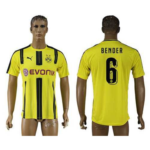 Dortmund #6 Bender Home Soccer Club Jersey