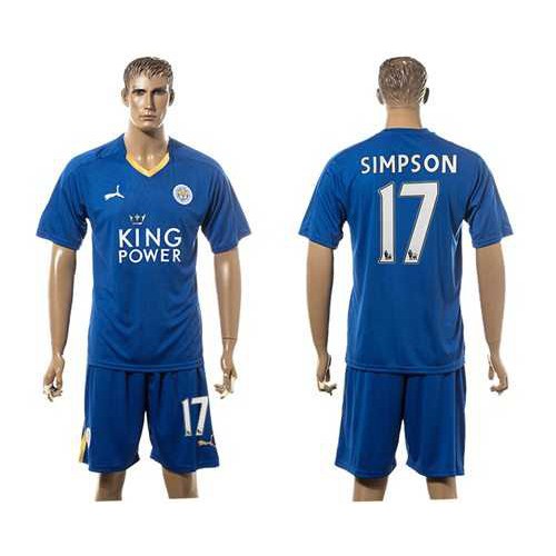 Leicester City #17 Simpson Home Soccer Club Jersey