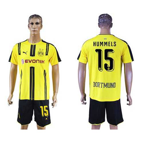 Dortmund #15 Hummels Home Soccer Club Jersey