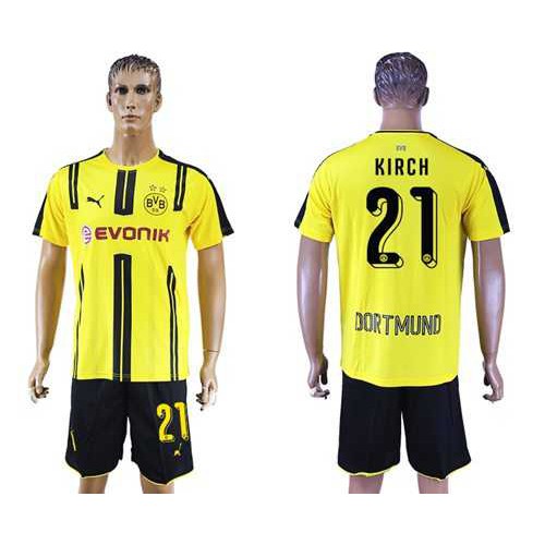 Dortmund #21 Kirch Home Soccer Club Jersey