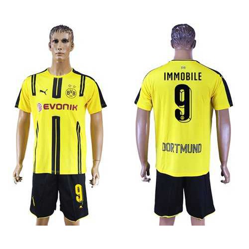 Dortmund #9 Immobile Home Soccer Club Jersey