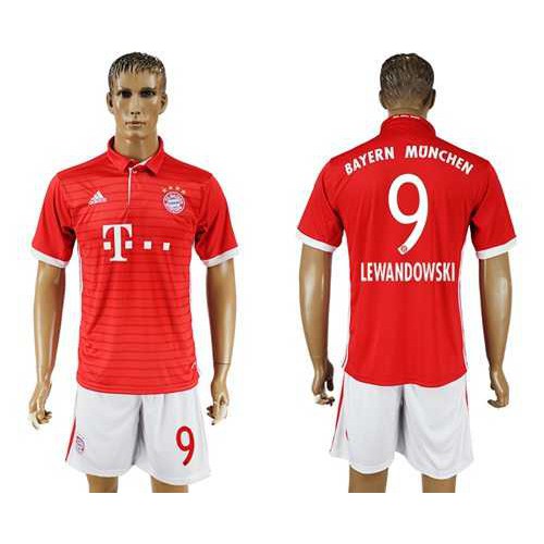 Bayern Munchen #9 Lewandowski Home Soccer Club Jersey