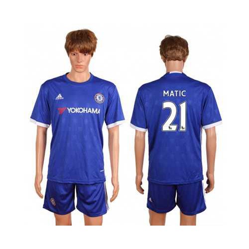 Chelsea #21 Matic Home Soccer Club Jersey