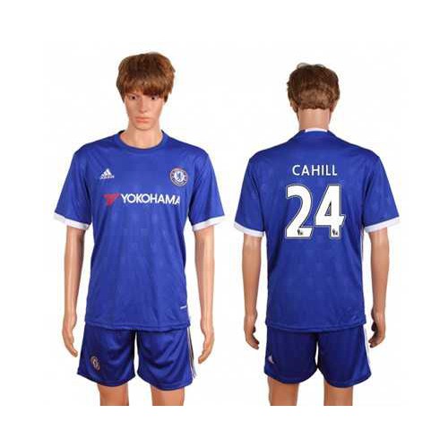 Chelsea #24 Cahill Home Soccer Club Jersey