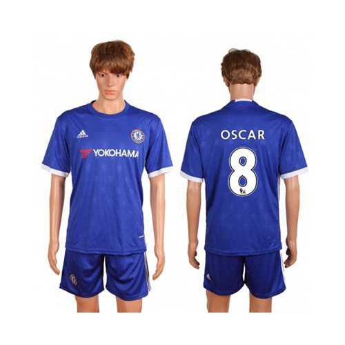 Chelsea #8 Oscar Home Soccer Club Jersey