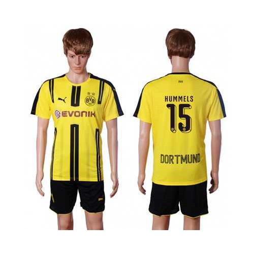 Dortmund #15 Hummels Home Soccer Club Jersey