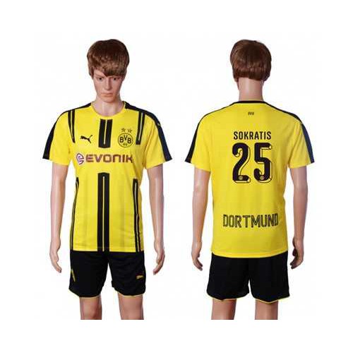 Dortmund #25 Sokratis Home Soccer Club Jersey