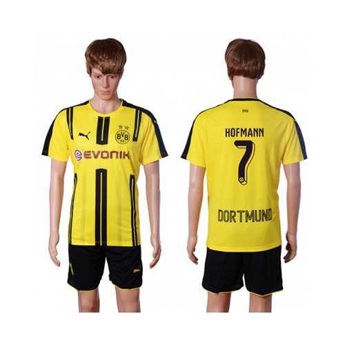 Dortmund #7 Hofmann Home Soccer Club Jersey