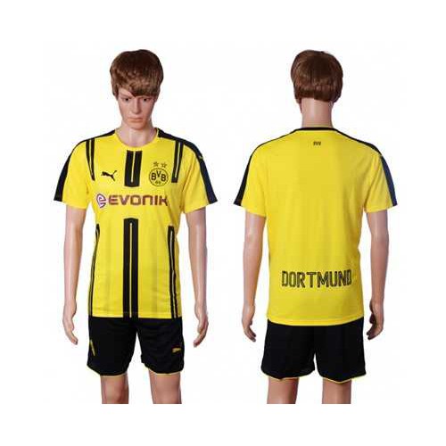 Dortmund Blank Home Soccer Club Jersey