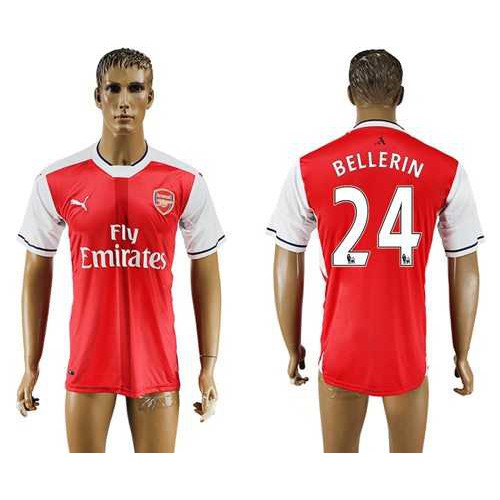 Arsenal #24 Bellerin Home Soccer Club Jersey