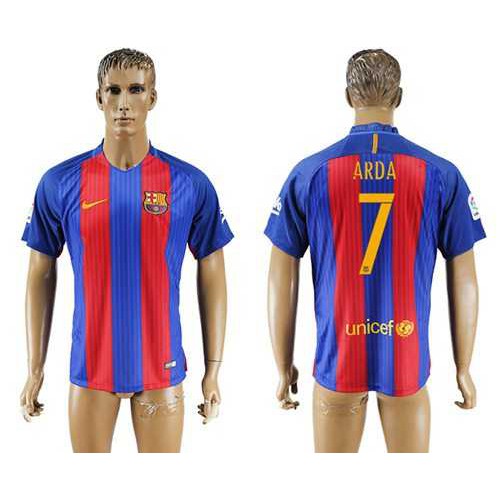 Barcelona #7 Arda Home Soccer Club Jersey