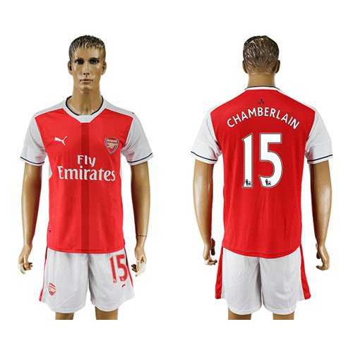 Arsenal #15 Chamberlain Home Soccer Club Jersey