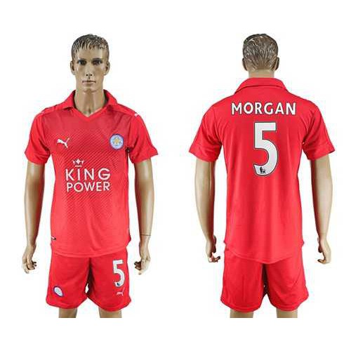 Leicester City #5 Morgan Away Soccer Club Jersey