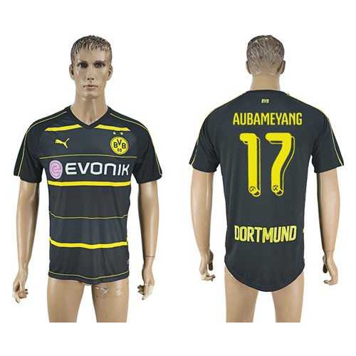 Dortmund #17 Aubameyang Away Soccer Club Jersey