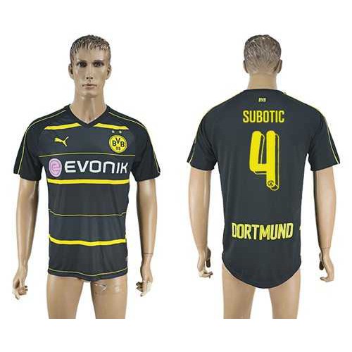 Dortmund #4 Subotic Away Soccer Club Jersey