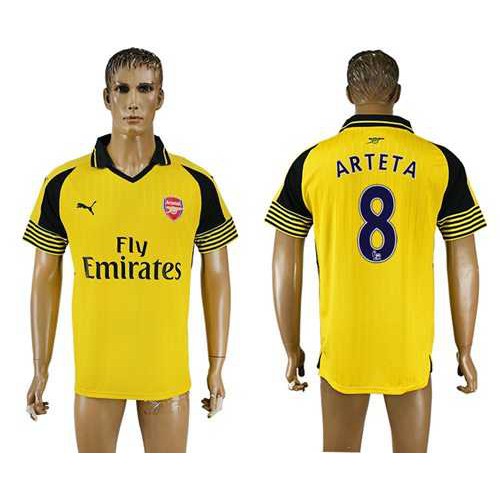 Arsenal #8 Arteta Away Soccer Club Jersey