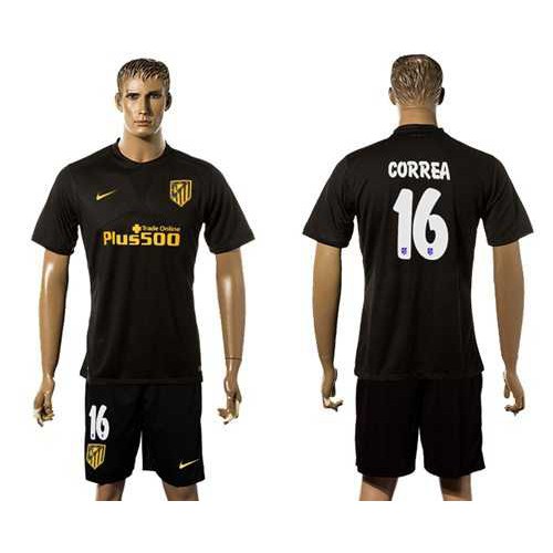 Atletico Madrid #16 Correa Away Soccer Club Jersey