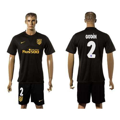 Atletico Madrid #2 Godin Away Soccer Club Jersey