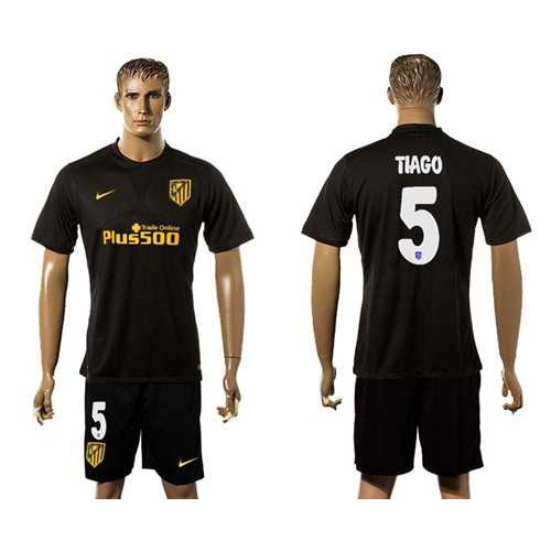 Atletico Madrid #5 Tiago Away Soccer Club Jersey