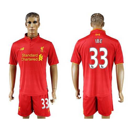 Liverpool #33 IBE Red Home Soccer Club Jersey