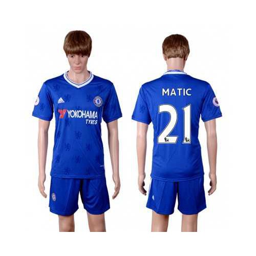 Chelsea #21 Matic Home Soccer Club Jersey