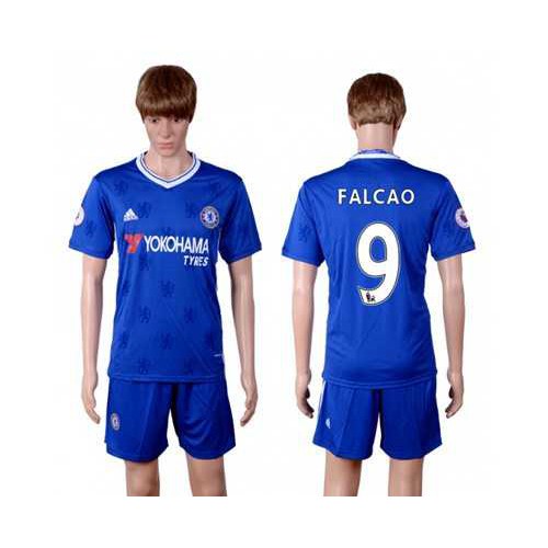 Chelsea #9 Falcao Home Soccer Club Jersey