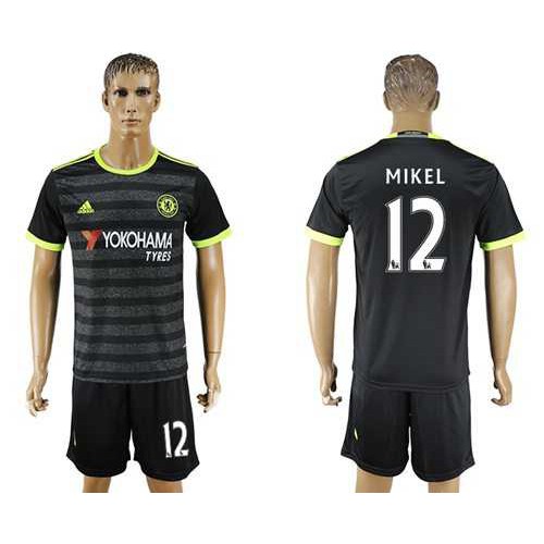 Chelsea #12 Mikel Away Soccer Club Jersey